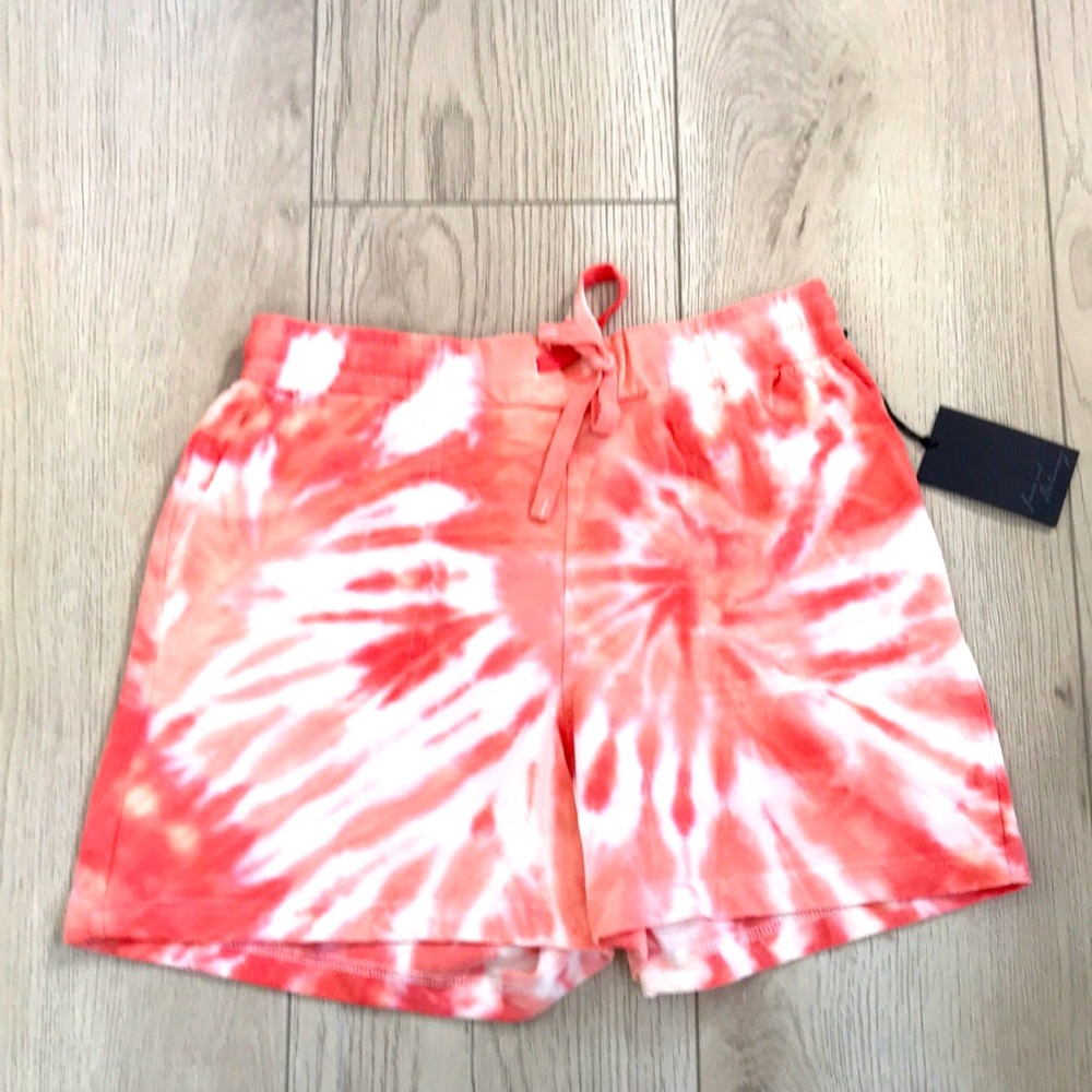 Jane and Delancey tie dye sweats shorts orange m - Picture 1 of 4